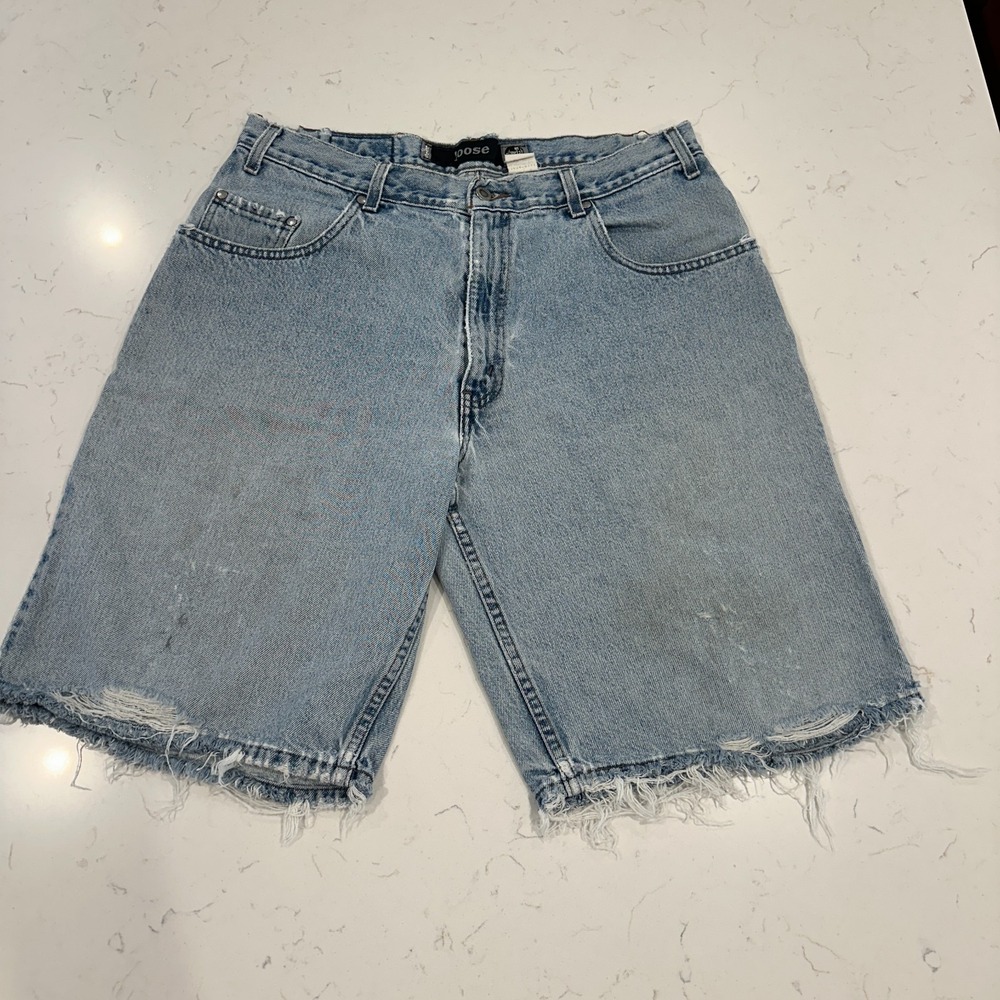 Vintage Levis Silver Tab Jean Shorts 36 Loose Made in USA Baggy Denim 90s 32628